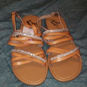 Cute big girl studded sandals